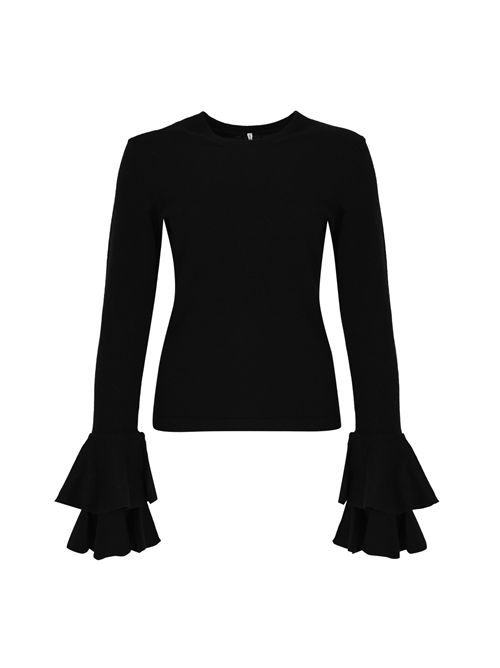 Maglia in lana con volant al fondo Liviana Conti | L5CW18Y69-0